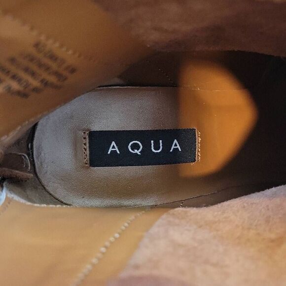 AQUA Dante Women's Pointed Toe Suede Booties Brown Suede Size 9.5 - Picture 7 of 8
